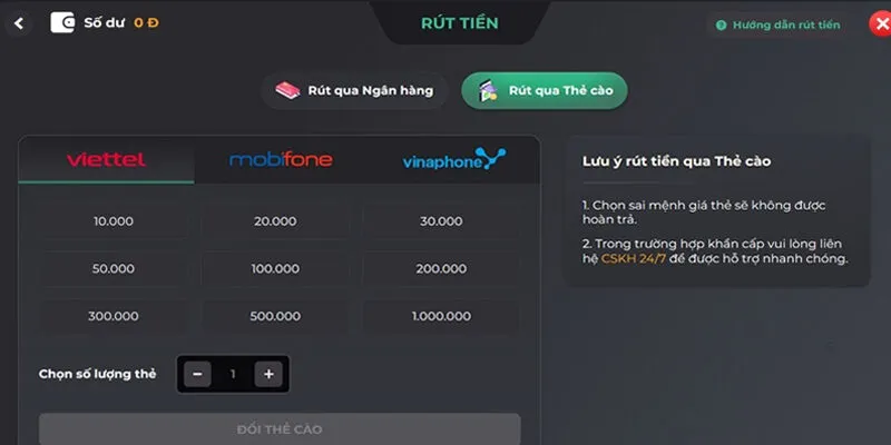 Hướng dẫn tân thủ rút tiền cực nhanh